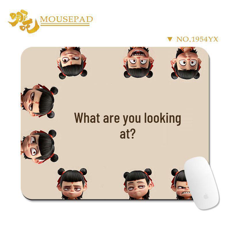 

Nezha: Demon Child Desk Mat - Small, Thick, Stitched Edges, Non-Slip Rubber Mouse Pad 210x260mm2mm