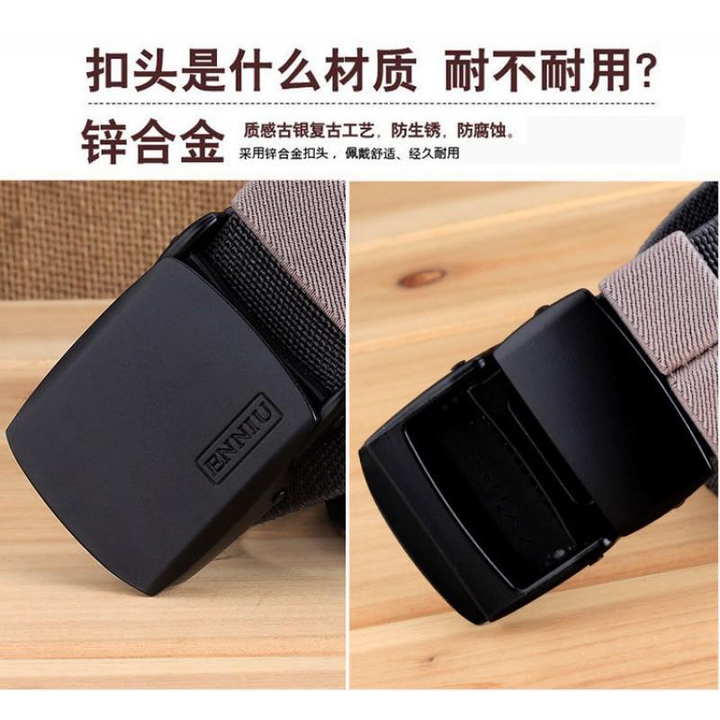 TUSHI Alloy Buckle Elastic Canvas Pants Belt Youth Nylon