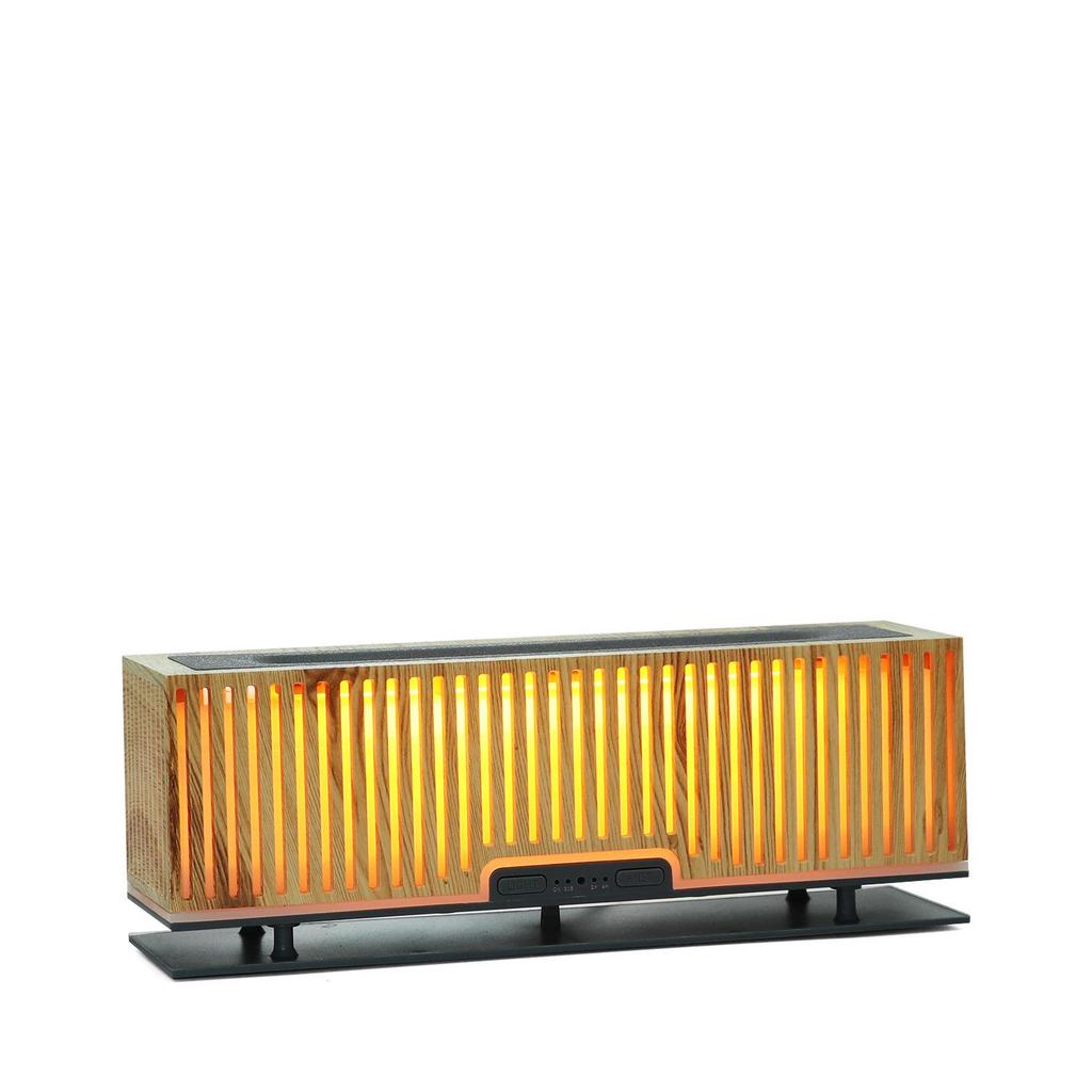 Striped 3D Flame Aroma Diffuser & Humidifier with Light - Ideal for Bedroom & Air-Conditioned Rooms