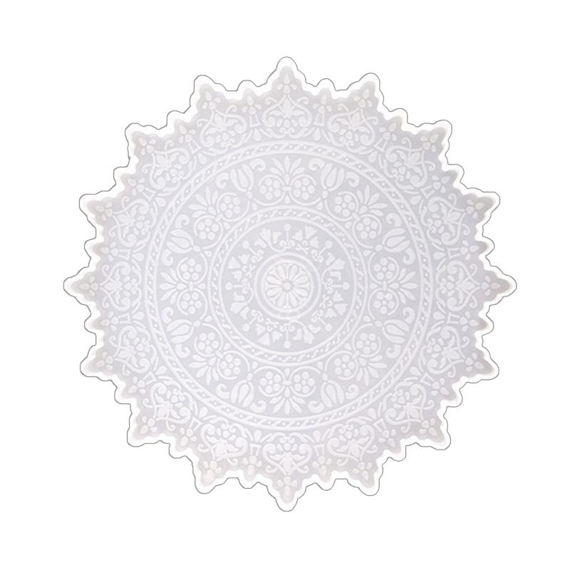 Mandala Diy Homemade Mold Coaster Crystal Dripping for Creative Silicone Mold Crystal Drip Placemat Mold for Diy Craft 1