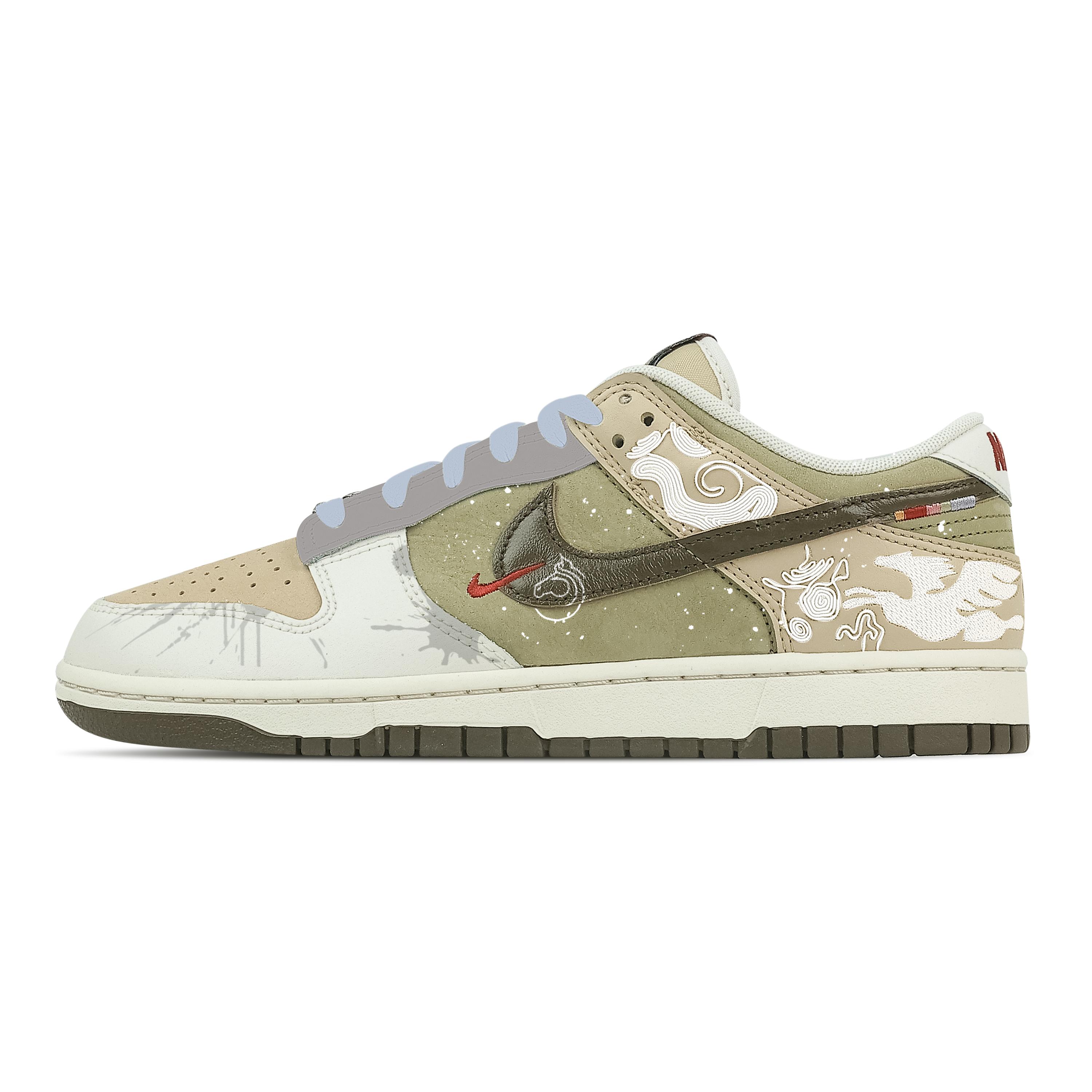 

Nike Dunk Year Ode Leather Low top Skateboard Shoes Men s Beige Gray IQ1118-220(Team773-) 41