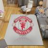Manchester United Fotballklubb Flanellmønster Kvadratisk Teppe,Områdeteppe,Teppeteppe for Stue Soverom Sofa Lekerom Dekorasjon,Sklisikker Gulvmatte