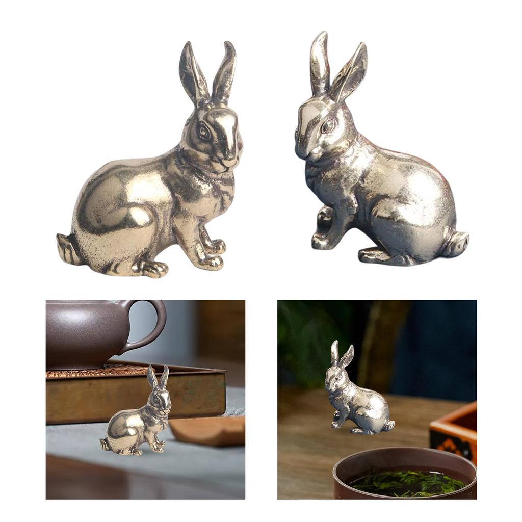 Bunny Figurines Ornaments Table decor Sculptures Home Decor Sculptures Rabbit Statue for Yard Nightstands Patio Desk