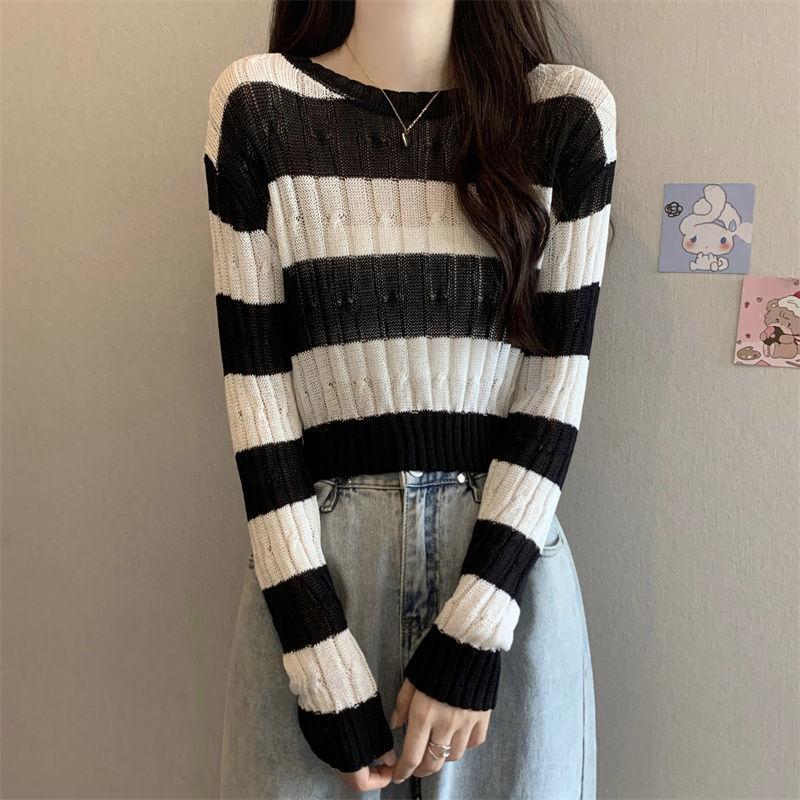 

Осенний ажурный кардиган, вязаный трикотаж, женский, с длинным рукавом, тонкий, в ленивом стиле, базовый слой, универсальный, элегантный белый топ L