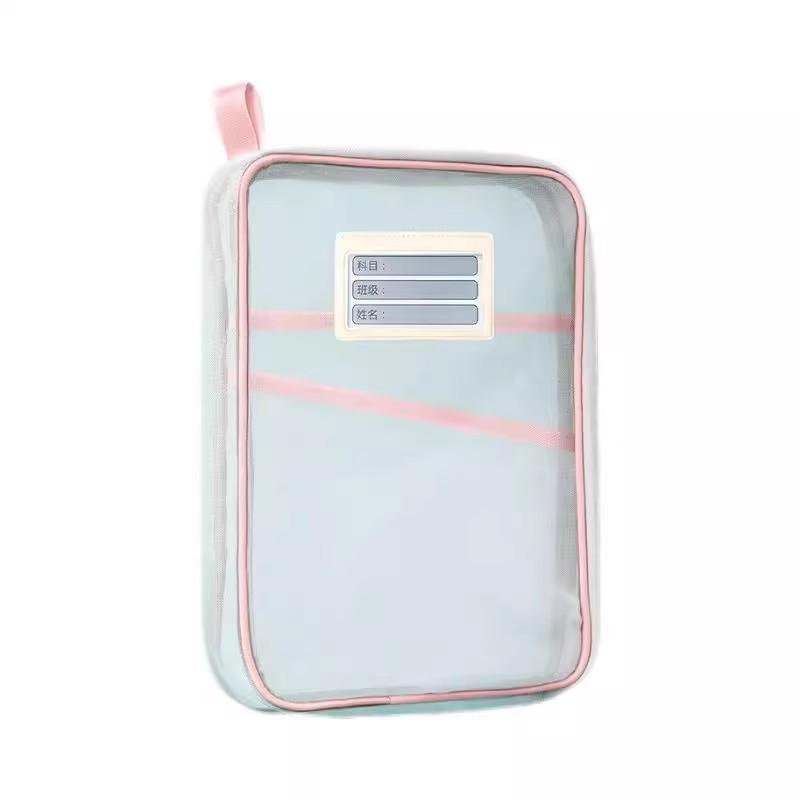 Zipper-style Large Opening Student Examination Handbag Book Storage Bag Test Paper Classification Bag