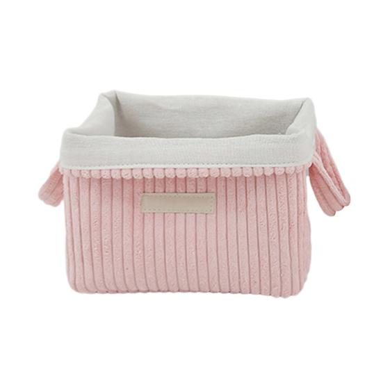 

Складаний вельветовий кошик для зберігання, складний кошик для зберігання з бічними ручками, настільний органайзер для зберігання іграшок, організація туалетного столика S