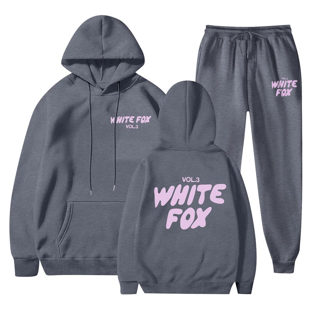 Damen Casual Zweiteiliges Set mit Kapuze, langen Ärmeln und langen Hosen, Sport-Sweatshirt-Set