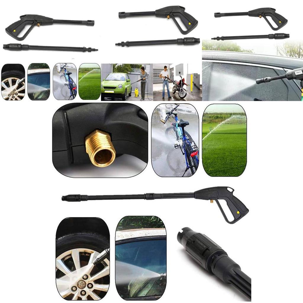 Leistungsstarke Hochdruck-Wasserpistole M14 Verstellbare Sprühdüse 5m Schlauchset Für Autowäsche Und Gartenarbeit