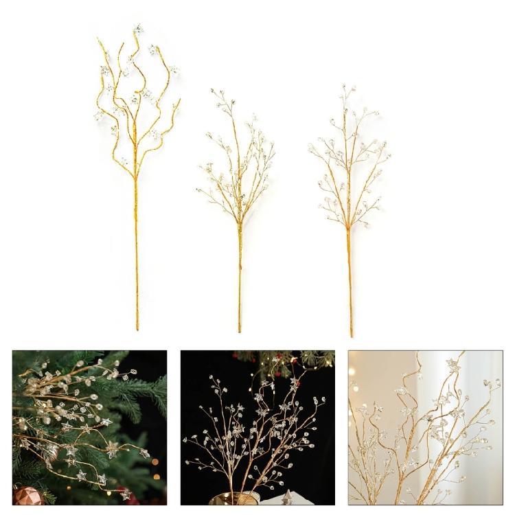 Set Of 5 Artificial Plant Branches for Christmas Tree Embellishment Holiday Vase Fillers Wedding Branch Decorations