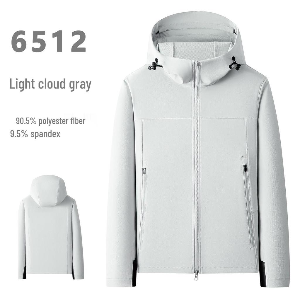 Custom Logo Solid Color Hooded Jacket for Outdoor Team Activities