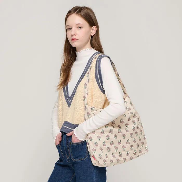 Flower Shoulder Eco Bag (Ivory)