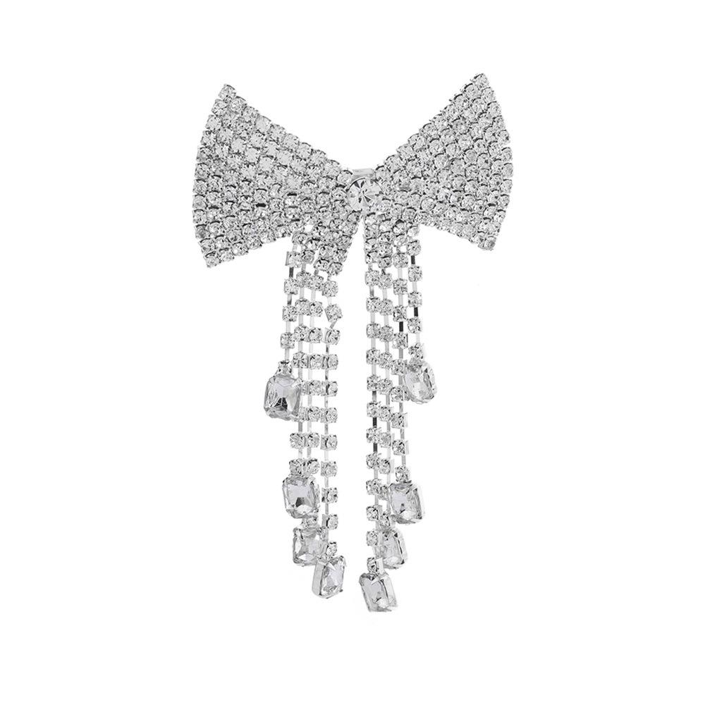 Korean Rhinestone Bow Hair Clip - 2024 Fresh  Elegant Fashion Accessory