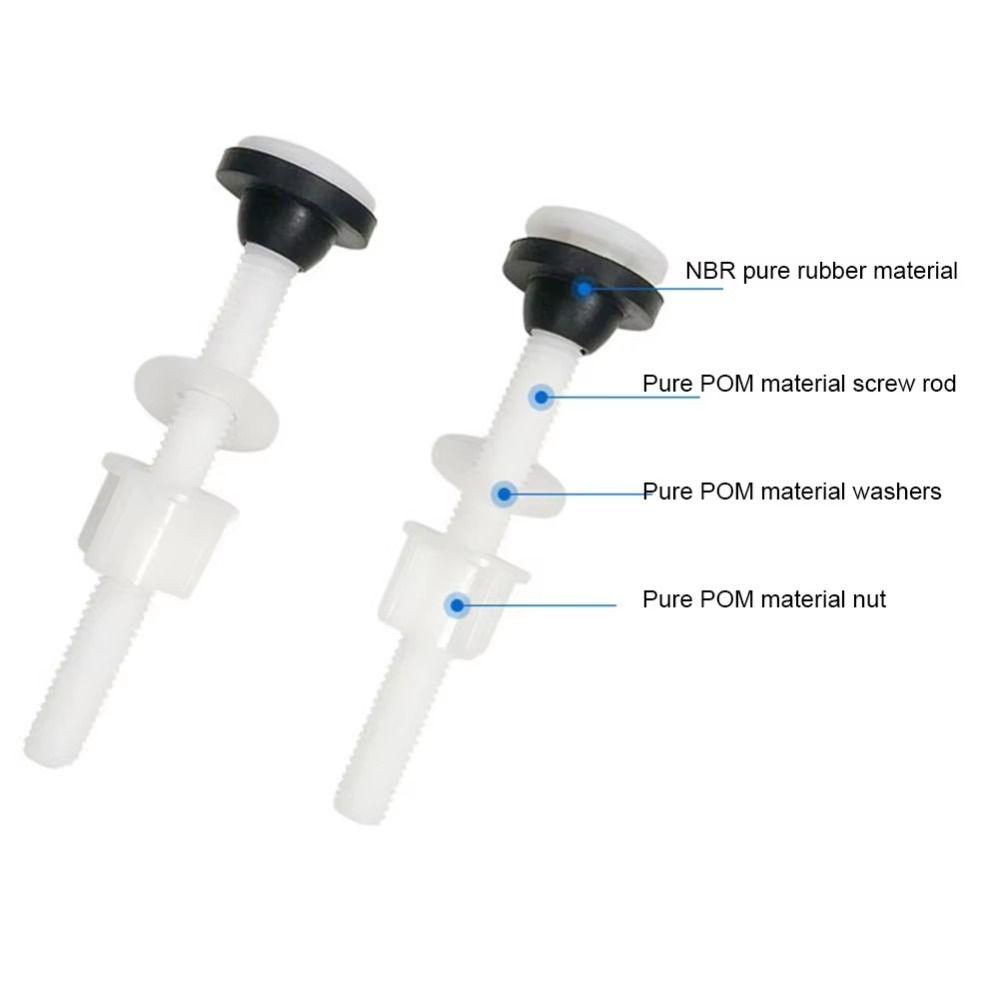 2pcs Leak Proof Toilet Tank Screws Rust Proof Toilet Repair Kit for Toilet Repair