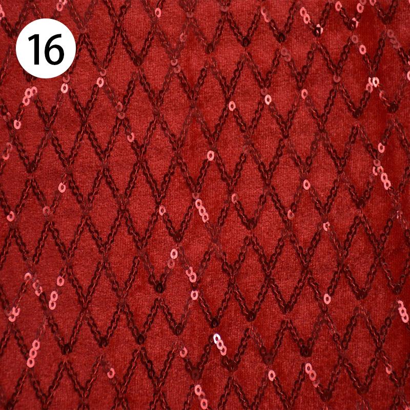 

Sequined Embroidered Fabric for Festive Crafts - Halloween Costumes, Christmas Decor & Chinese New Year Apparel 1 Yard 91x130cm