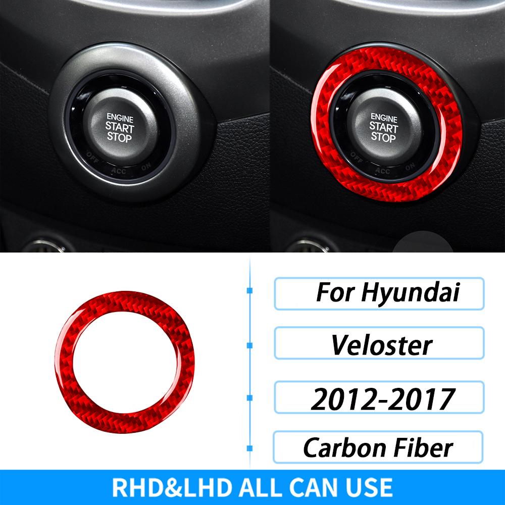 

Красный карбоновый рычаг переключения передач, воздухозаборник, подъемная панель окна, отделка, наклейка на салон автомобиля, аксессуары для Hyundai Veloster 2011-2017