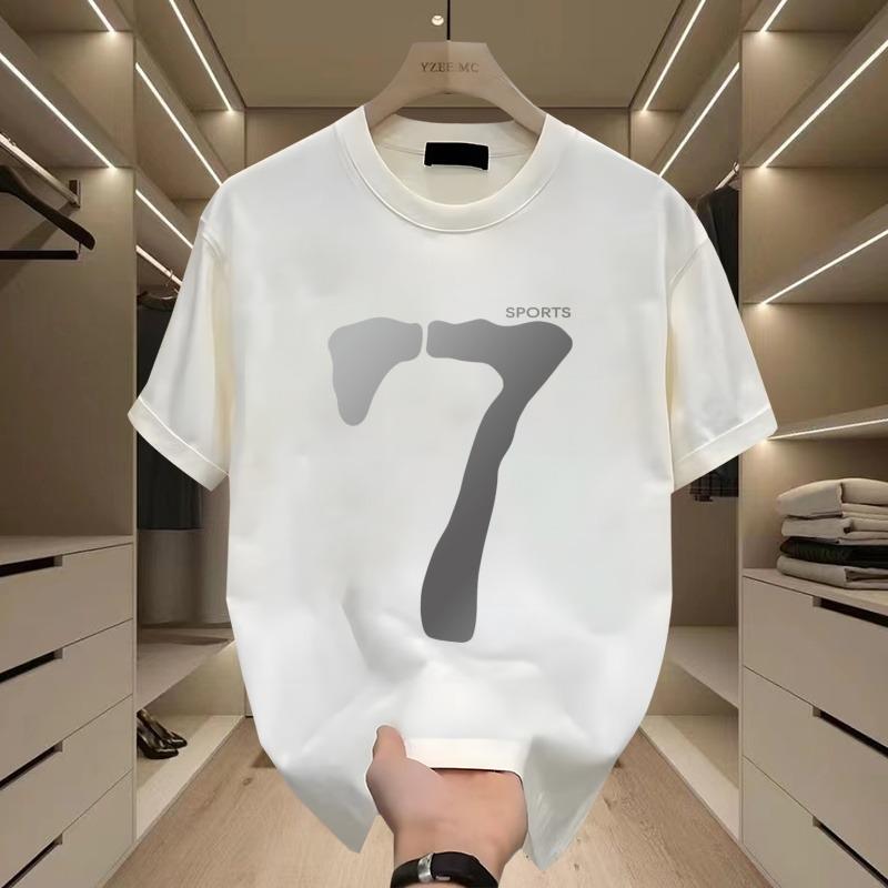 Men's High-End 2025 Summer Trendy Loose Round Neck Cotton T-Shirt