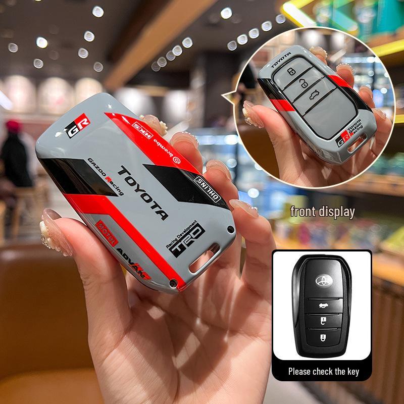 Pokrowiec na kluczyk Toyota Camry, Corolla, Levin, Avalon, Highlander, RAV4, CHR z metalową klamrą