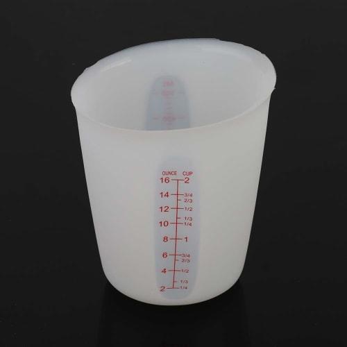 

Clear Silicone Measuring Cup (500ml) - Flexible and Durable Kitchen Measuring Cup for Accurate Measurements (500ml)