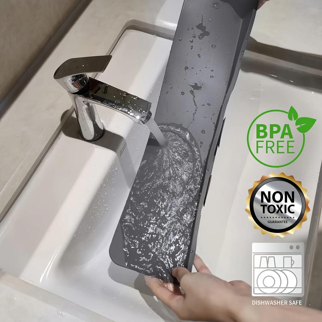 Baffle Paraspruzzi per Lavello in Silicone Protegge i Panni dall'Acqua Schizzante Baffle Paraspruzzi per Lavare i Piatti Rubinetto Bagno