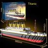 Micro Particle City Building Blocks Giant Cruise Ship Titanic Model Boat Building Blocks Children Toy Christmas Holiday Gift