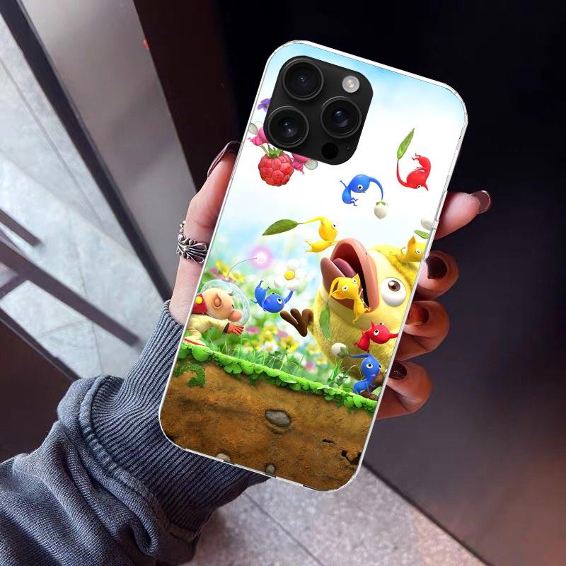 Game P-PikminS 4 Phone Case For iPhone 17 Air 16 15 Pro Max 14 Plus 13 Mini 12 11 Cover 7 8 SE Silicone Shell Print Fundas 17 Ai