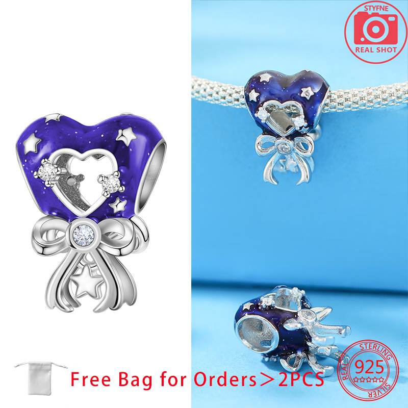 Forever Love Heart Pendant Beads Fit Original Charms Copper Bracelets Beads For Women Diy Jewelry Making Gift