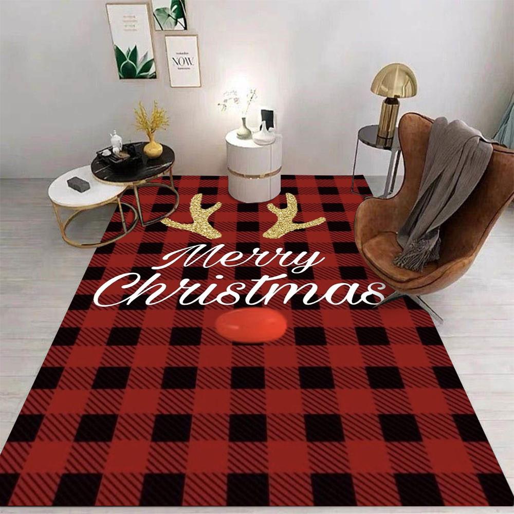 Funny Spooky Christmas Theme Carpet Living Room Bedroom Sofa Office Large Area Decorative Mat Kids Play Four Seasons Rugs Gift