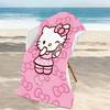 1pc Hello Kitty Bow Beach Towel Single Sided 2D Print Quick Dry Microfiber Towel for Beach Pool Bath Cute Kawaii Aesthetic Vibe