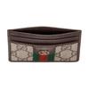 Gucci Ophidia Double G Logo Light Gold Hardware Leather And Canvas Card Holder Women Card Holder Beige Brown 838486-FAE0L-9746