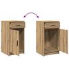 Makeup Table with Mirror Lighting (2 pcs) Brown Particleboard