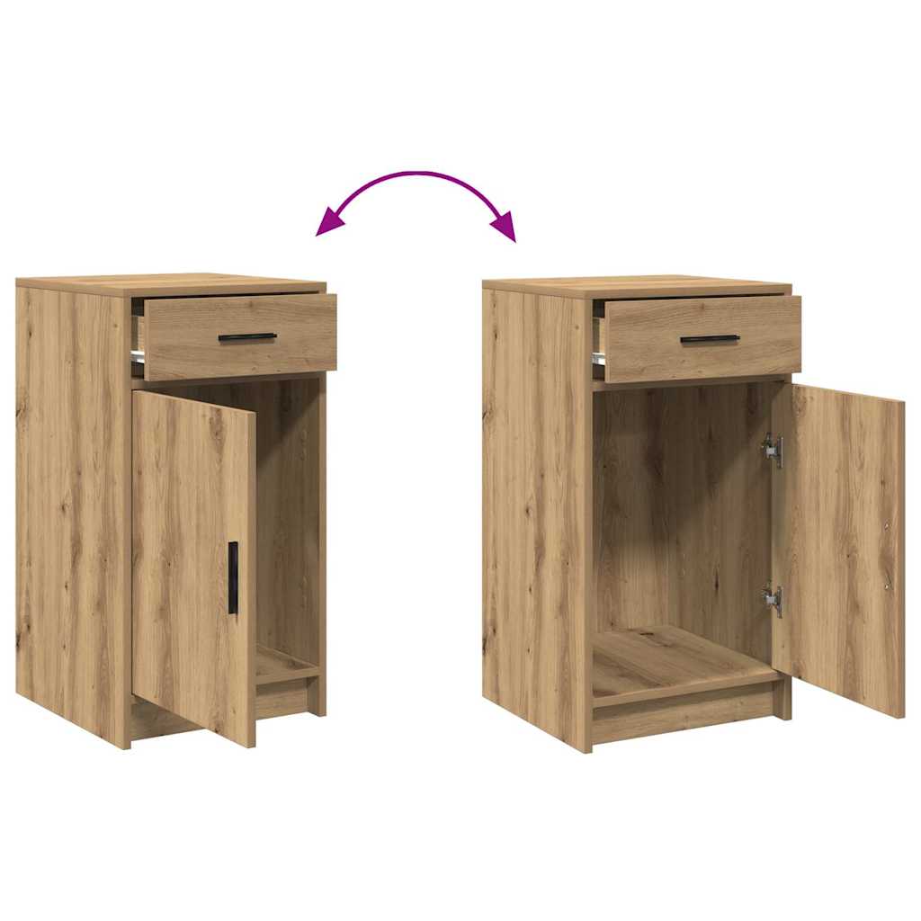 Makeup Table with Mirror Lighting (2 pcs) Brown Particleboard