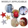 27 Pieces Rhinestone Star Patches for DIY, 4 Sizes Iron On Adhesive Glitter Star Appliques for Clothing Repair and Decoration (Gold, Silver, Red,