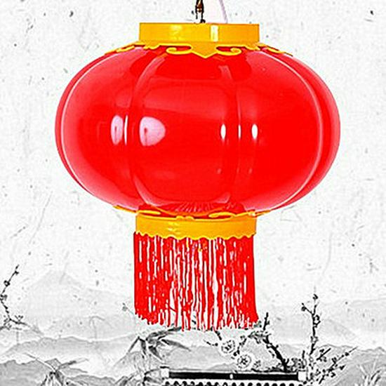 Acrylic Waterproof LED Outdoor Street Lanterns - Pumpkin Red