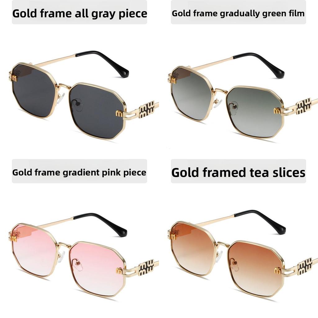 Modern Polygon Sunglasses For Women Uv400 Sun Protection Outdoor Fashion Accessory