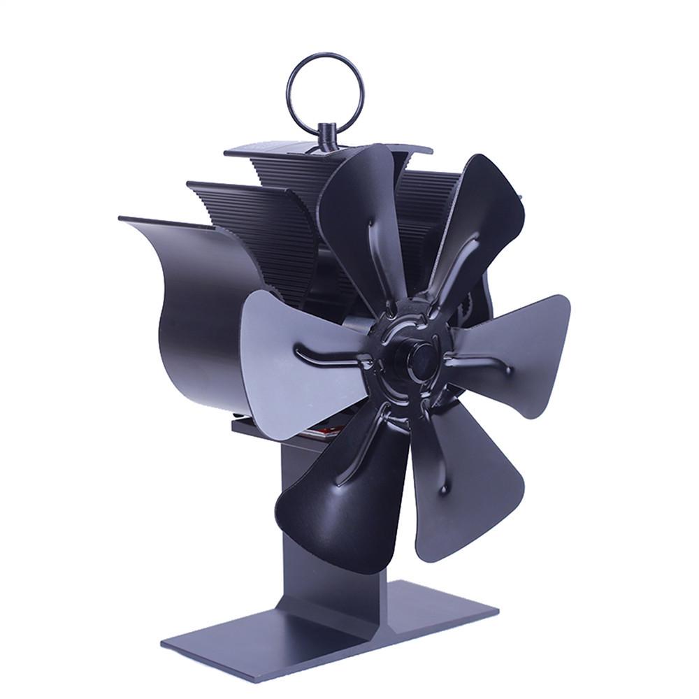 Heat-Powered Cast Iron Fireplace Fan - Energy-Efficient Model
