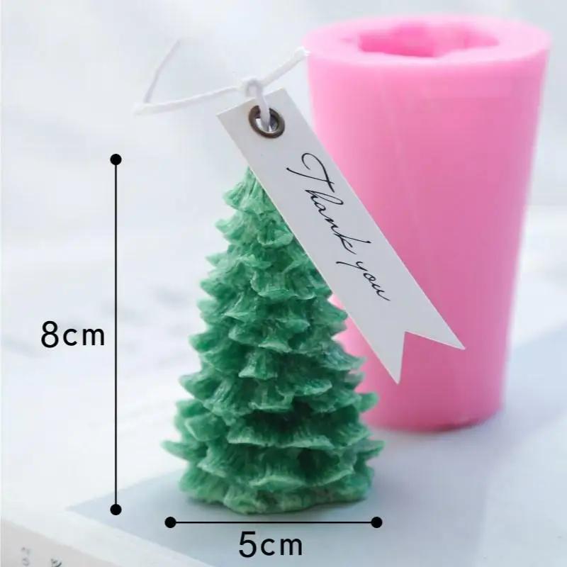 

Christmas Tree Silicone Candle Mold DIY Gypsum Plaster Mold Cedar Shape Silicon Molds for Candle. Light Grey