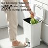Double Open Lid Wastebasket Pedal Trash Can, with Dual-mode Lid, Easy Access Garbage Foot Bin Odor-proof Slim Solid Color Waste Basket, for