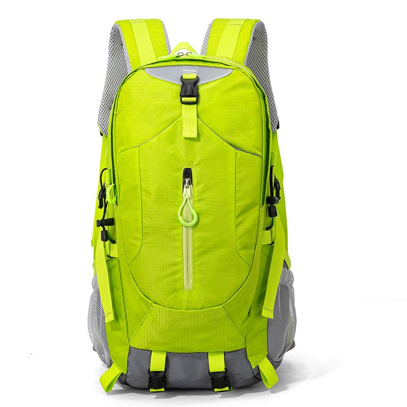 Lightweight Waterproof Nylon Hiking & Mountaineering Backpack with Large Capacity зелёный