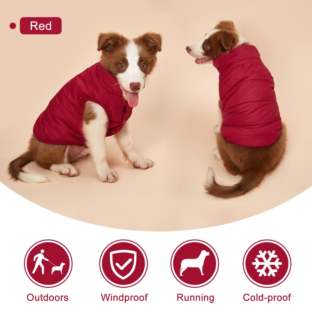 Winter-Hundekleidung für den Außenbereich, kältebeständig, warme Hundejacke mit Fleece-Baumwollfutter, Chihuahua, französische Bulldogge, Welpenkleidung, Mantel