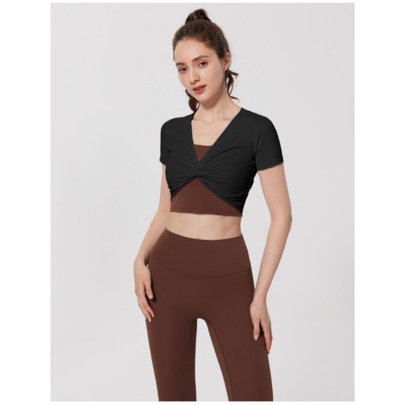 Summer Dance Fitness Sports Short Sleeve Blouse Top