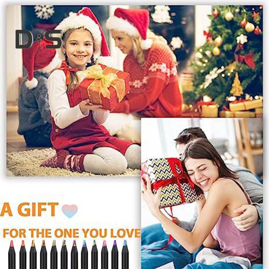 8/12Pcs Gradient Rainbow Pencil Set Kids Adults Giant Colored Pencils Artwork Coloring Sketching Pencil Art School Supplies