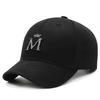 Hat M standard embroidered baseball cap Korean fashion simple hat short brim sun hat, sunshade sun protection hat equestrian hat tide