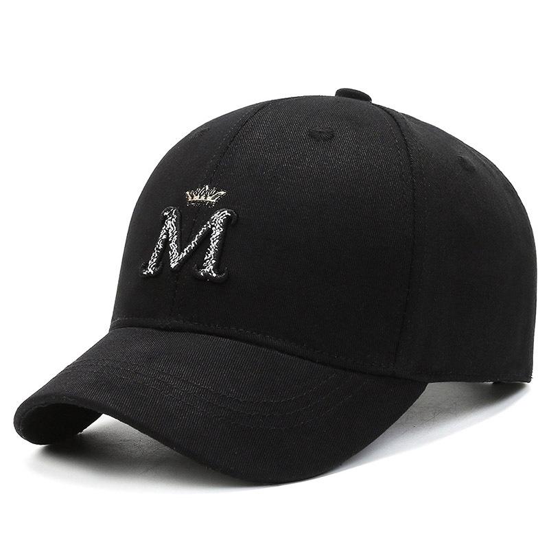 Hat M Standard Embroidered Baseball Cap Korean Fashion Simple Hat Short Brim Sun Hat, Sunshade Sun Protection Hat Equestrian Hat Tide