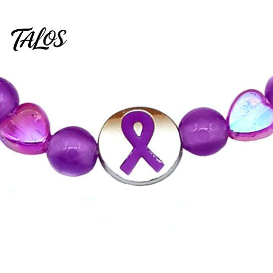Delicate Beaded Jewelry for Charity Breast Cancer Awareness Bracelets, Ribbon Charm Beads Meaningful Commemorative Bracelet Elastic Bracelet,