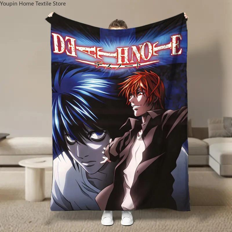 8 Size Aanime-Death-Note Flannel Blanket Fluffy Children and Adults Sofa Plush Bedspread Throw Lunch Blanket for Sofa Bed Gift