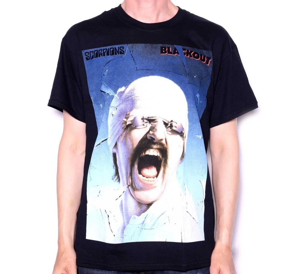 SCORPIONS cd cvr BLACKOUT Official SHIRT MEDIUM New OOP taken force trance sting Unisex T-Shirt XXXL