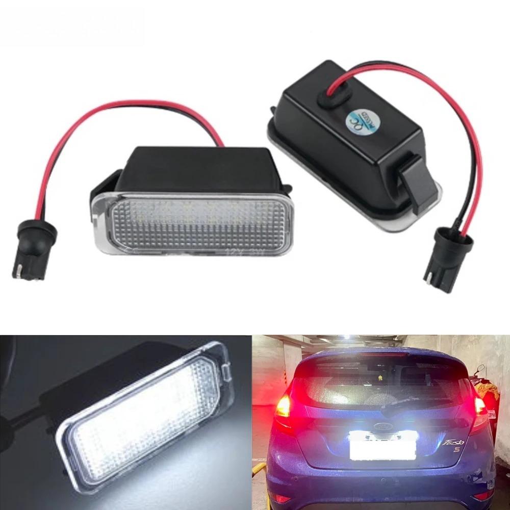 2pcs Number Plate Light for Ford Fiesta Focus Kuga Mondeo Galaxy Ecosport Ranger Explorer LED License Lamp