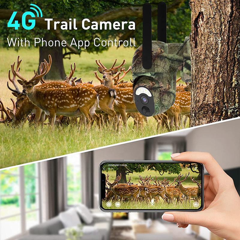 2K HD 4G Outdoor Solar Camera with Color Night Vision and Animal Tracking