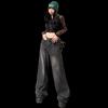 American Retro Velvet-Lined Wide-Leg High-Waist Women's Jeans for Autumn & Winter