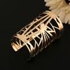 New Fashion Golden Hollow Patterned Bangle Opening Cuff Barcelet Jewelry Gift